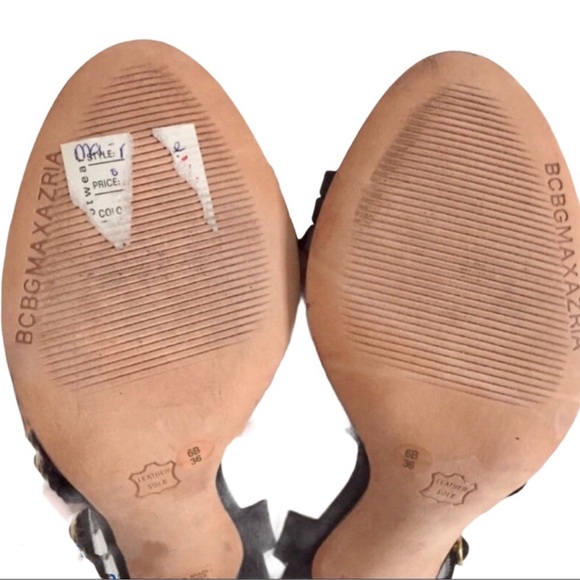 NWOT BCBGMaxAria strappy satin heels 6/36 - Picture 5 of 6